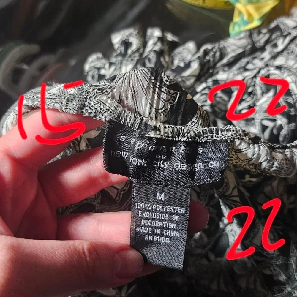 Vintage y2k 90s boho fairy patterned accordion top